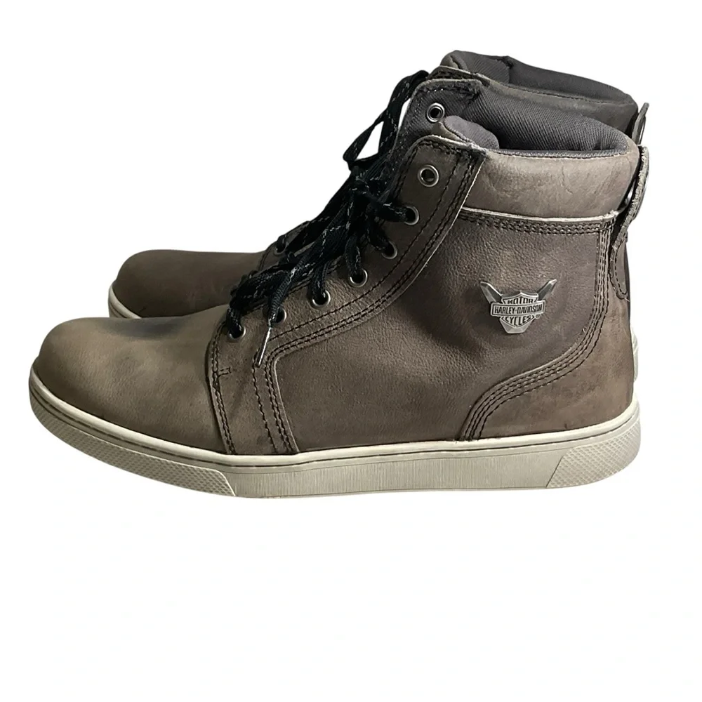 Harley-Davidson Bateman D93725 light brown Leather Motorcycle Boots Men's 9.5 M
